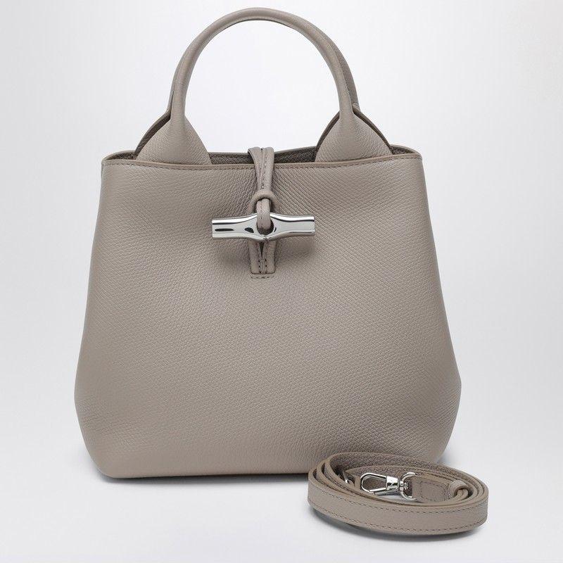 Shop Longchamp Le Roseau Clay-Coloured Bag S on Sale at