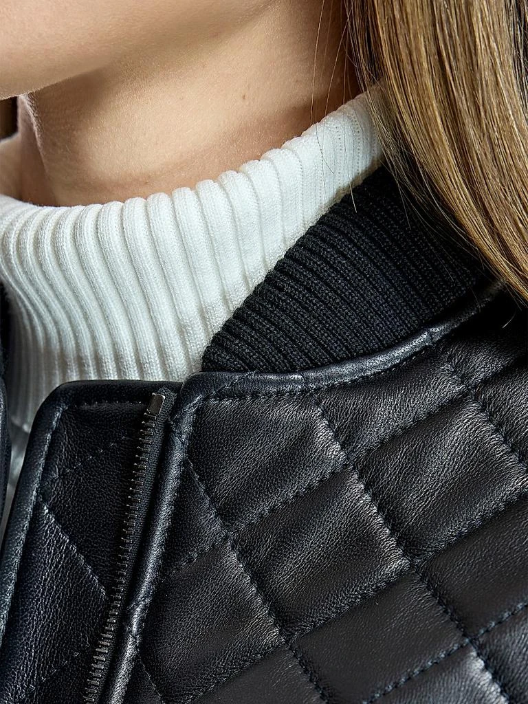 Maximilian Maximilian Quilted Leather Moto Jacket 5