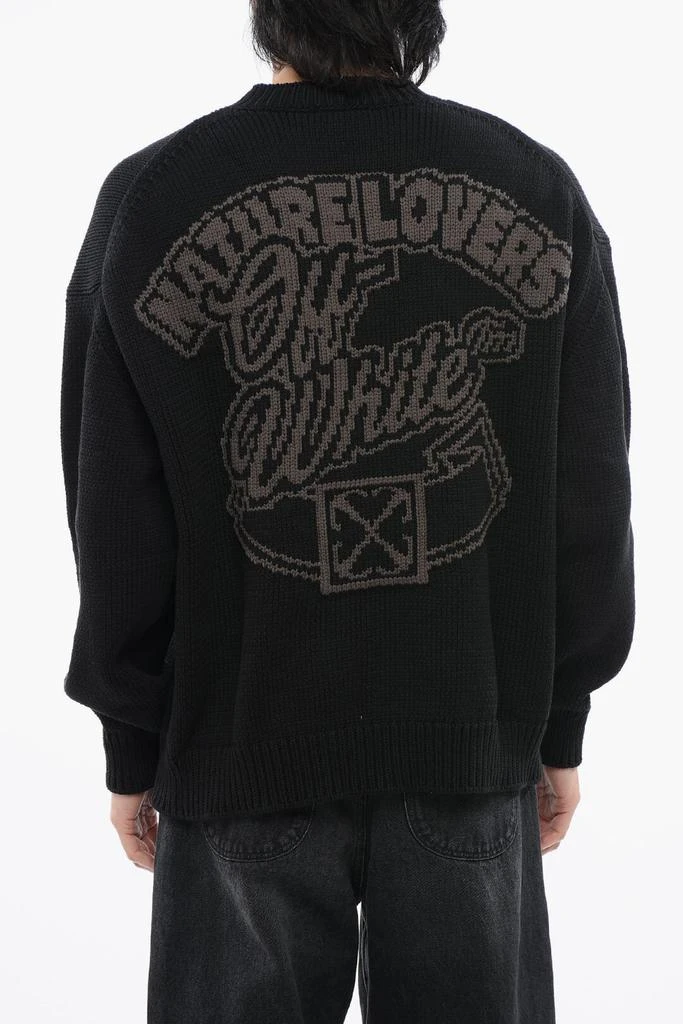 Off-White Off-White Cotton NATURE LOVER Crewneck Sweater 2