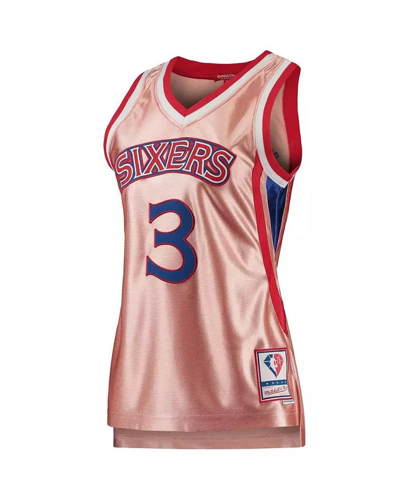 Mitchell & Ness Women's Allen Iverson Pink Philadelphia 76ers 75th Anniversary Rose Gold 1996 Swingman Jersey 3