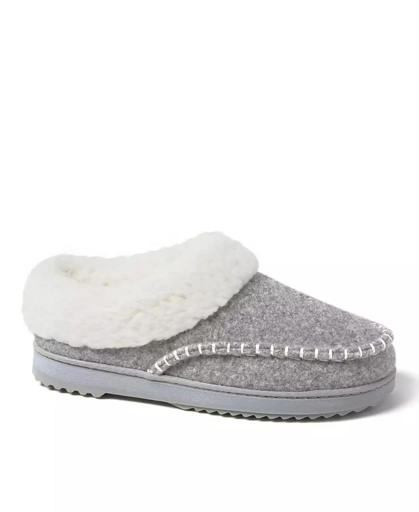 Dear Foams Women's Nyla Felted Plaid Moc Toe Clog Slippers 1