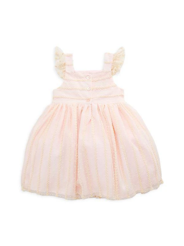 Pippa & Julie Little Girl's Embroidery Stripe Tulle Dress 2