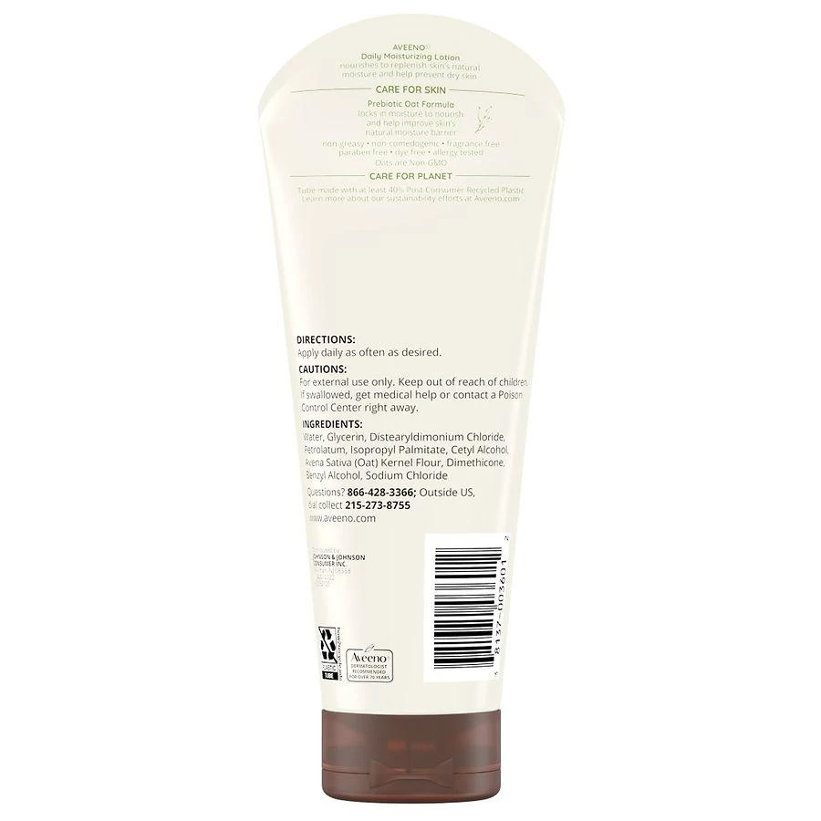 Aveeno Daily Moisturizing Lotion with Oat for Dry Skin Fragrance Free 2