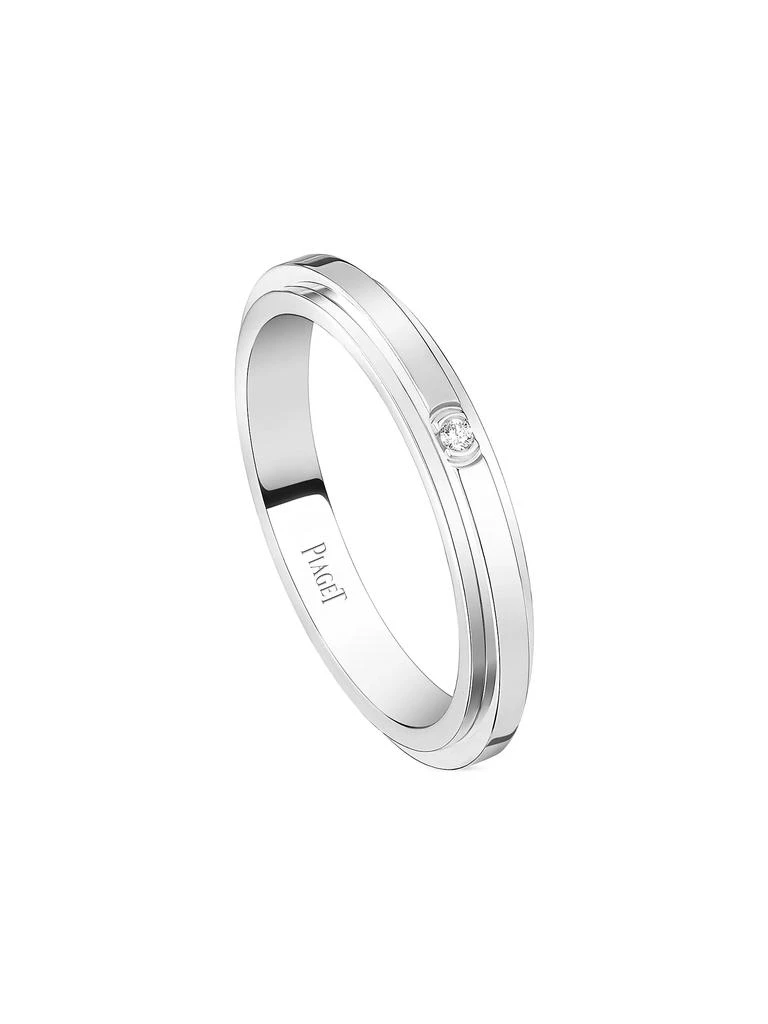 PIAGET Possession 18K White Gold &amp; 0.01 TCW Diamond Wedding Band 1