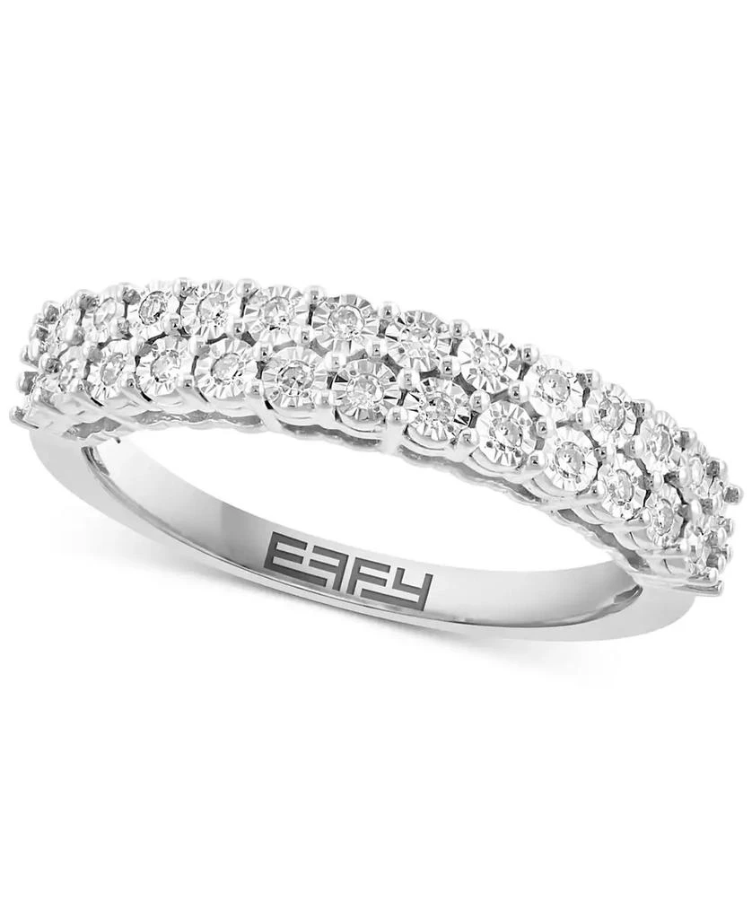 Effy EFFY® Diamond Double Row Band (1/6 ct. t.w.) in Sterling Silver 1