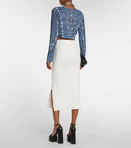 Altuzarra Damisi jacquard knit cropped cardigan 3