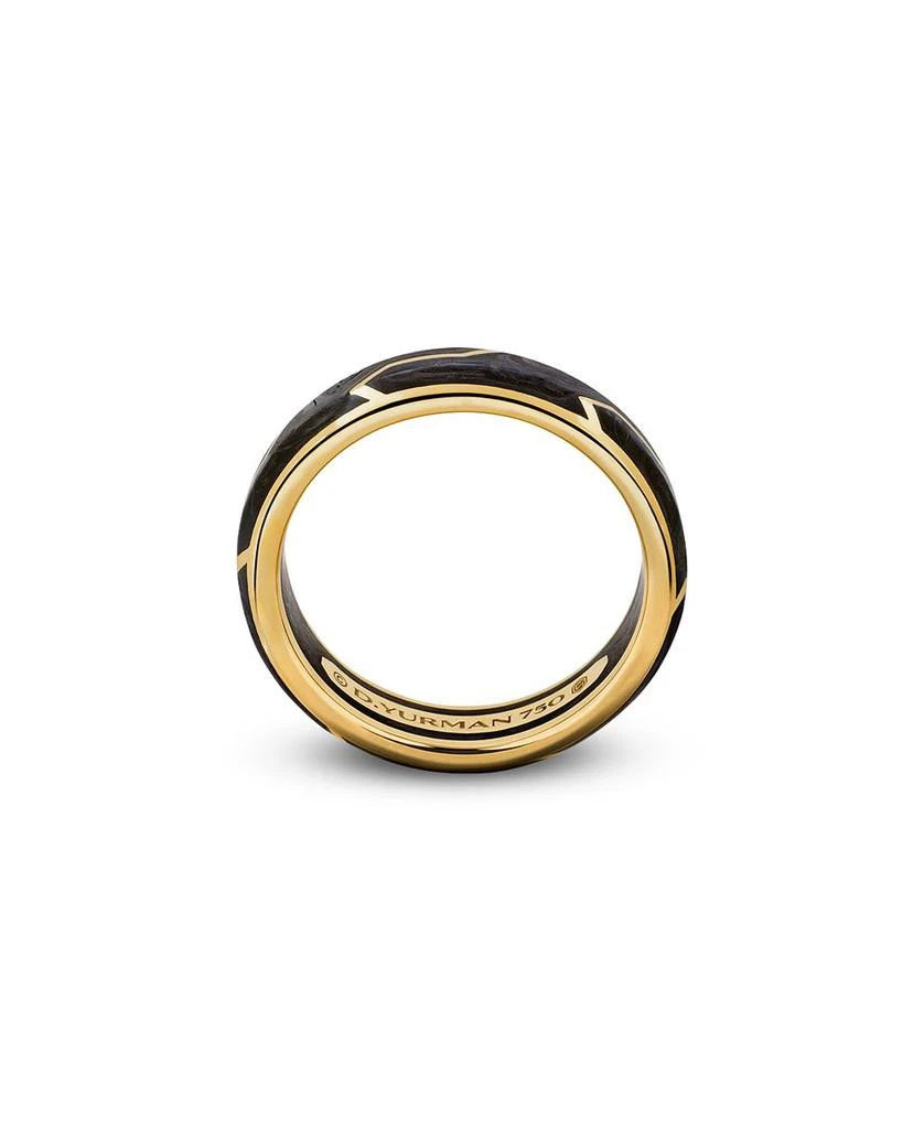David Yurman Men
s Forged Carbon Band Ring in 18K Gold 4