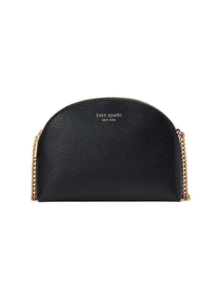 Shop Morgan Saffiano Leather Double Zip Dome Crossbody Bag on Sale