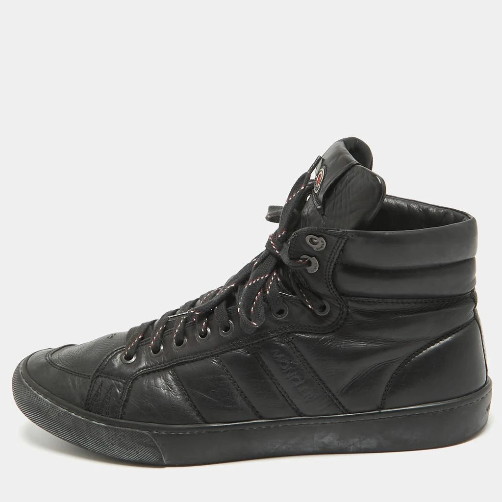 Moncler Moncler Black Leather High Top Sneakers Size 44 1
