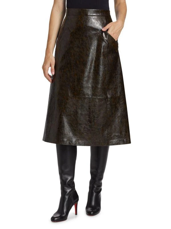 Kobi Halperin Zadie Faux Leather Midi-Skirt 1