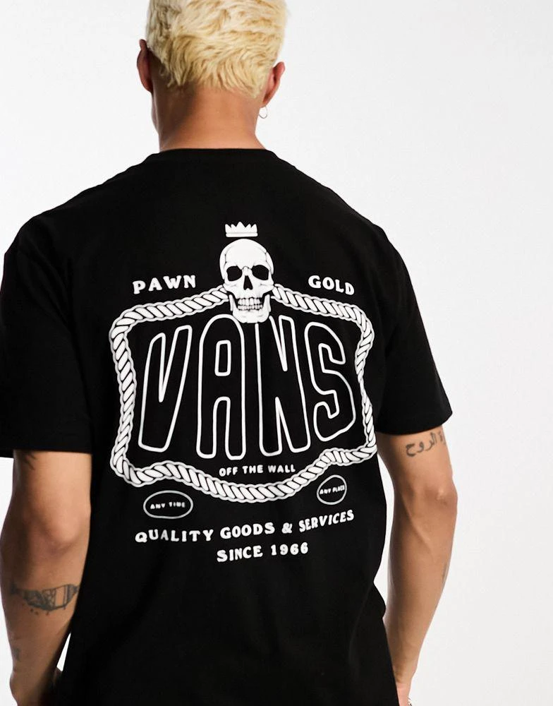 Vans Vans pawn shop t-shirt with back print in black 2