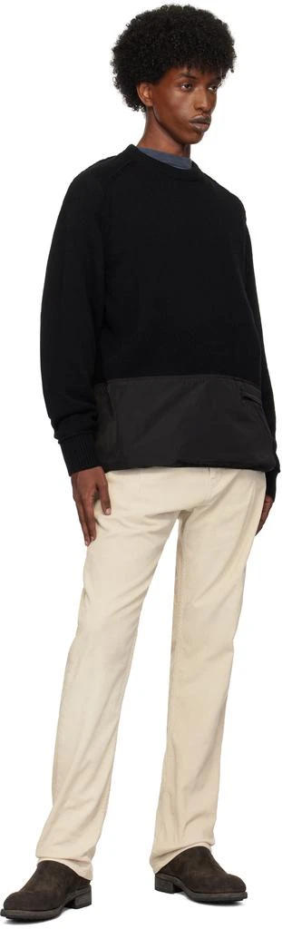 UNDERCOVER Black Paneled Knit Sweater 4