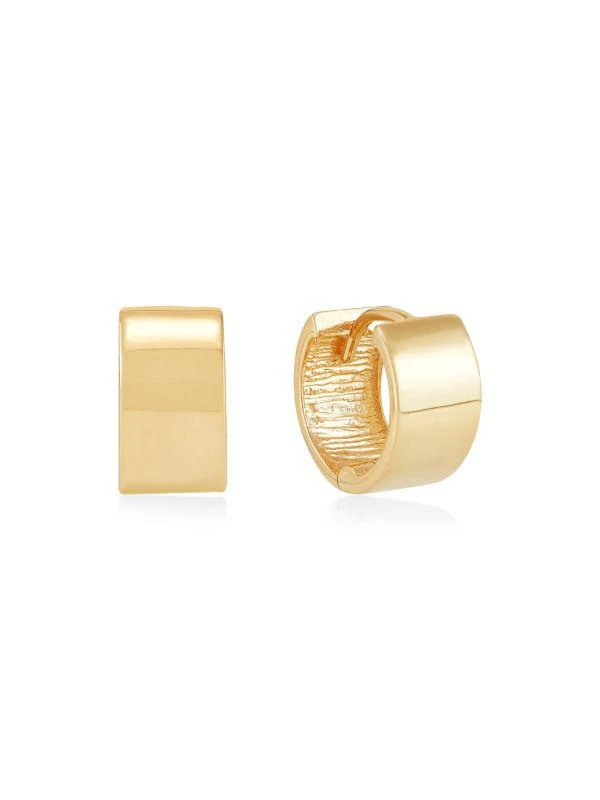 Saks Fifth Avenue 14K Yellow Gold Huggie Earrings 3
