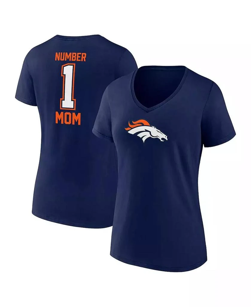 Fanatics Women's Navy Denver Broncos Mother's Day V-Neck T-Shirt 1