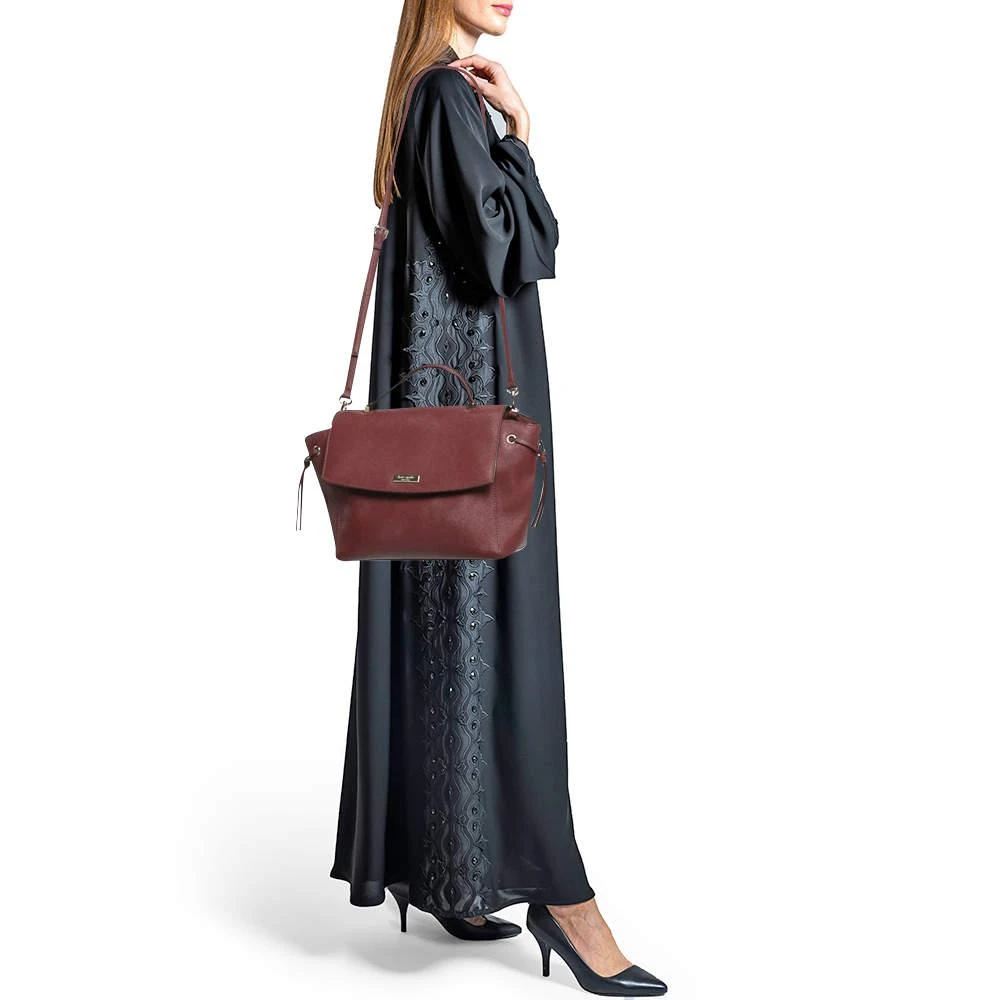 Kate Spade Kate Spade Maroon Leather Way Lilah Top Handle Bag 2