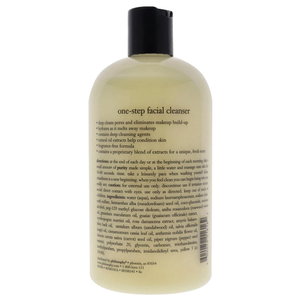Philosophy Purity Made Simple One Step Facial Cleanser by Philosophy for Unisex - 16 oz Cleanser 2