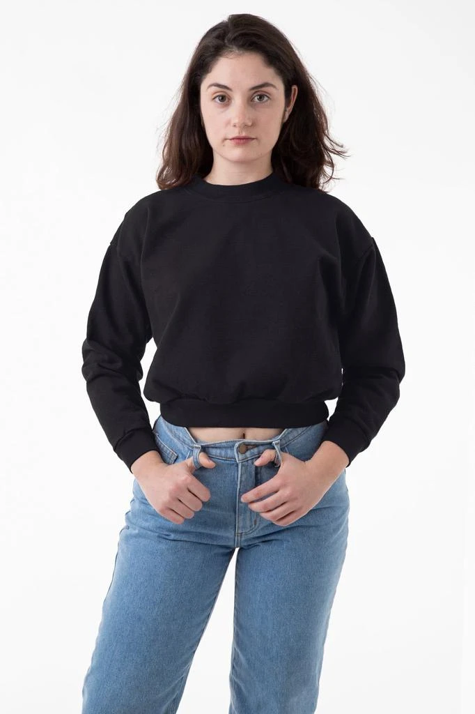 Los Angeles Apparel HF06 - Heavy Fleece Cropped Mock Neck Pullover (Garment Dye 2) 18