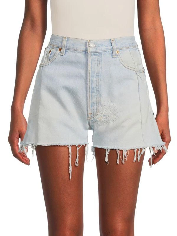 EB Denim Unravelled Denim Shorts 1