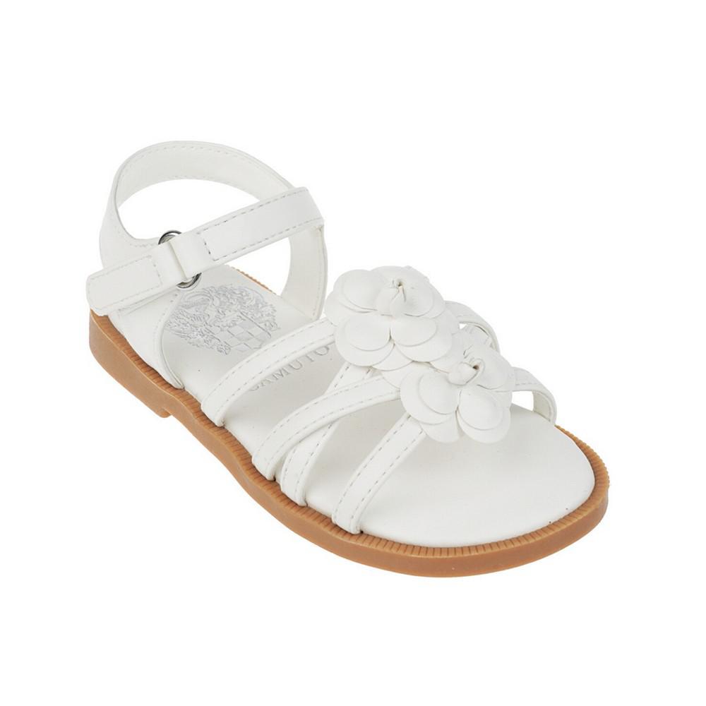 Vince Camuto Toddler Girl's Gladiator Sandal with 3D Flowers and Back Strap with Adjustable Closure