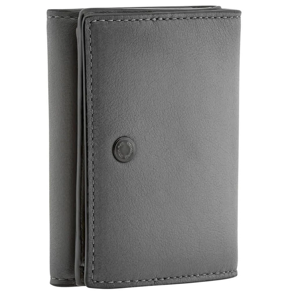 Coach Men's Trifold Compact Leather Wallet In Grey 3