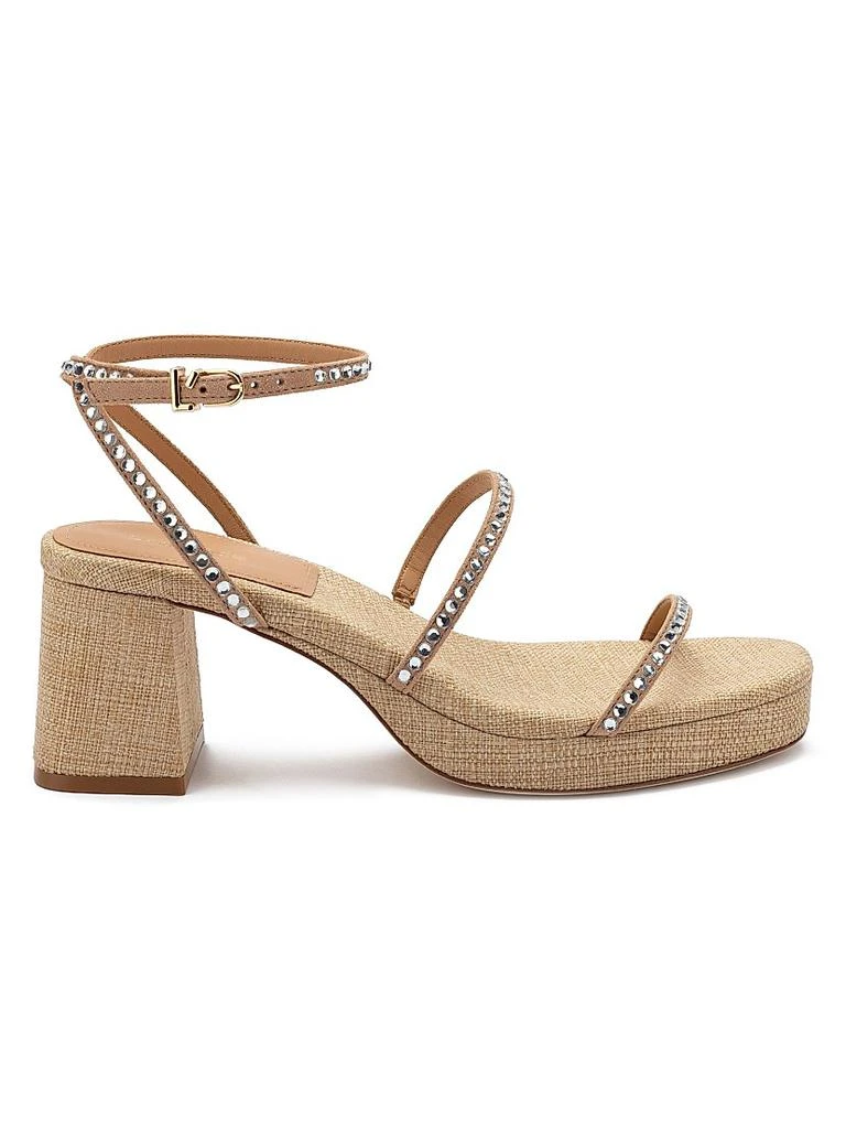 Larroudé Gio 60MM Crystal-Embellished Suede Sandals 1