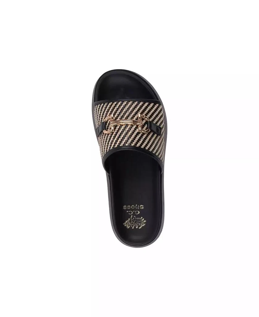 GC Shoes Women's Sari Woven Platform Wedge Sandals 4