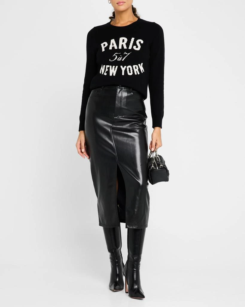 Cinq a Sept Tana Faux-Leather Skirt 2