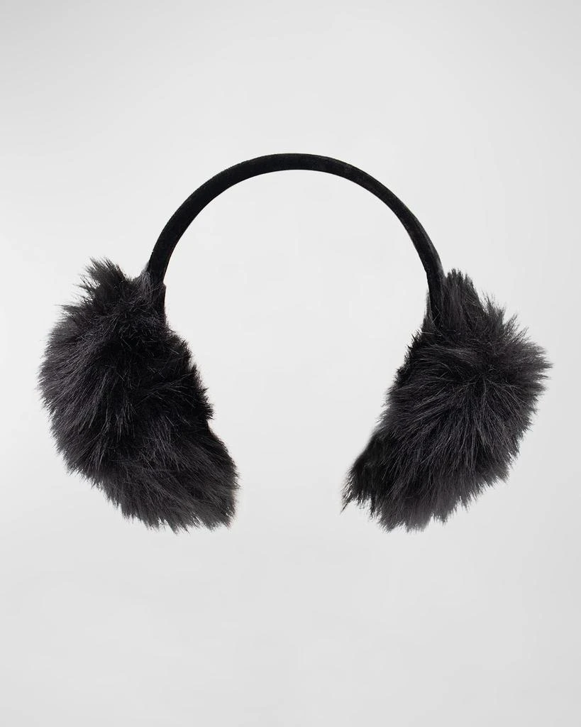 Surell Accessories Velvet & Faux Fox Fur Ear Muffs 1