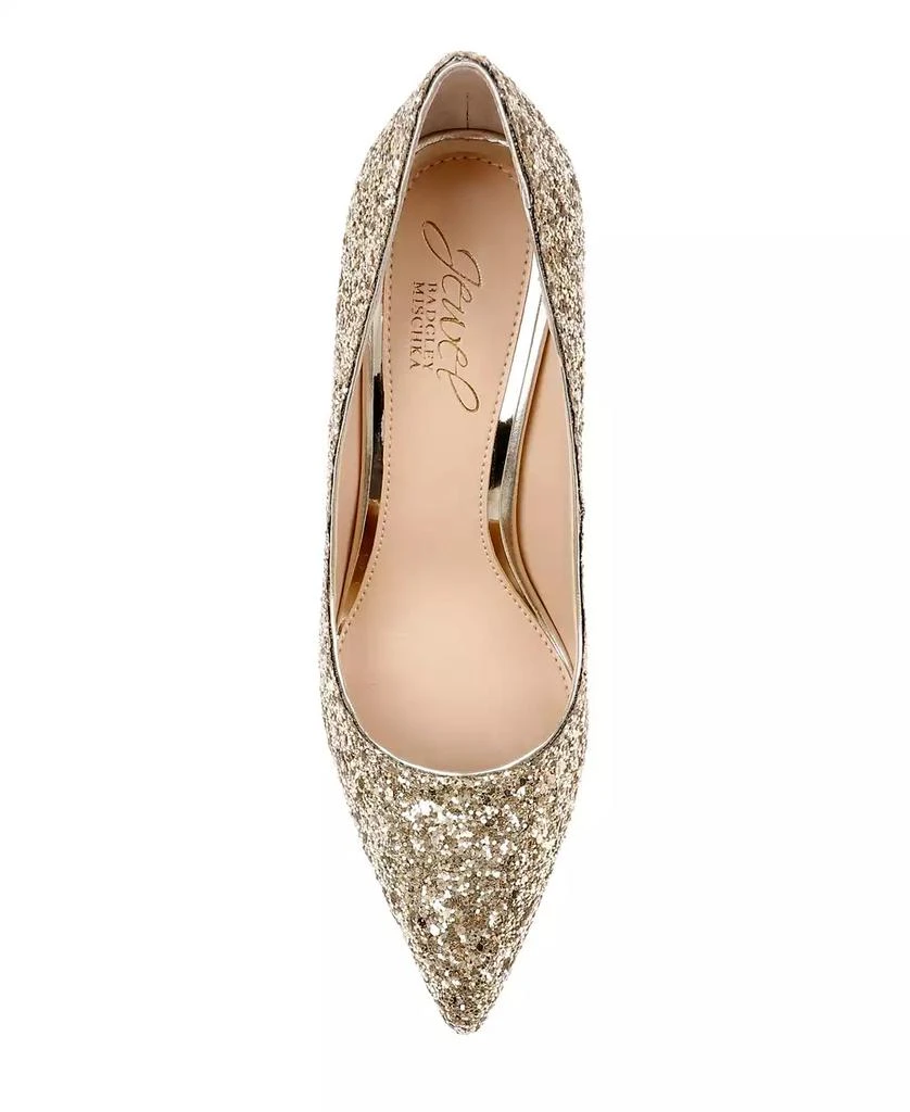 Badgley Mischka Women's Azalea Chunky Glitter Stiletto Evening Pumps 4