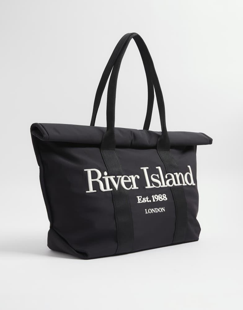 River Island River Island Roll top holdall bag in black