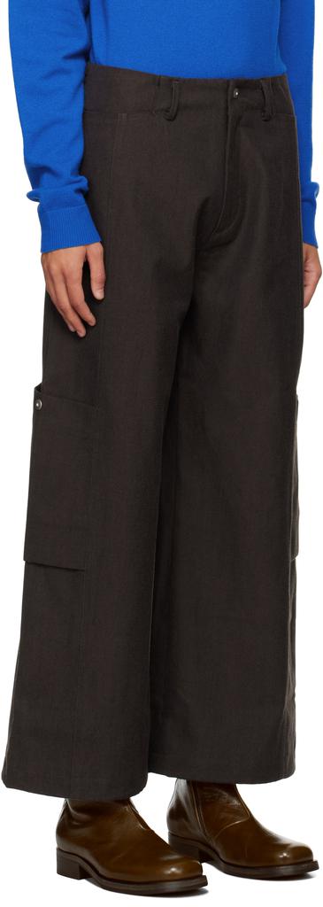 Omar Afridi Brown Panelled Bontan Cargo Pants