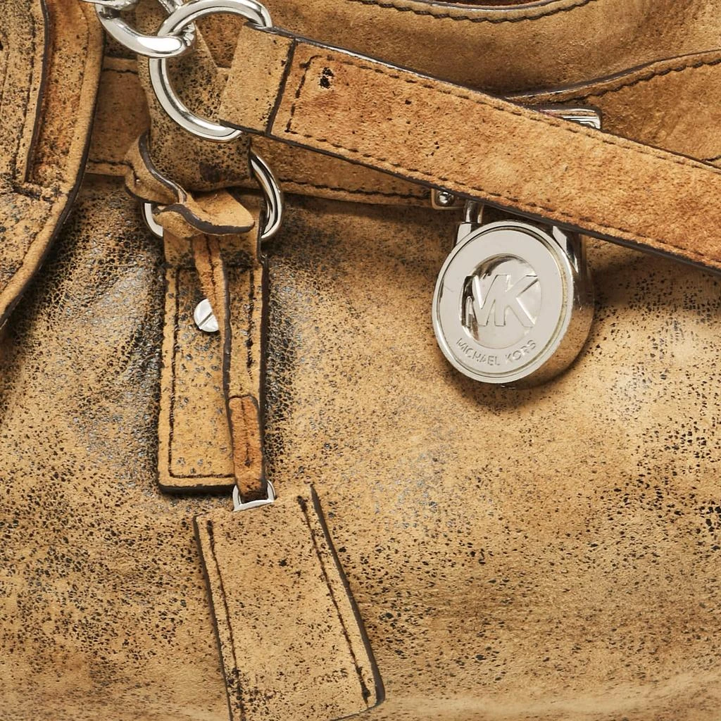 Michael Kors MICHAEL Michael Kors Tan/Black Alcantara East/West Hamilton Satchel 5