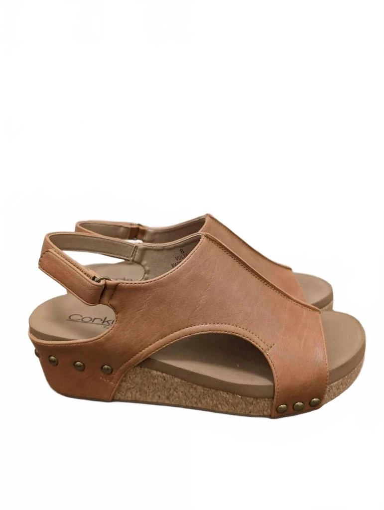 Corkys Footwear Women's Volta Wedge In Cognac Brown 1