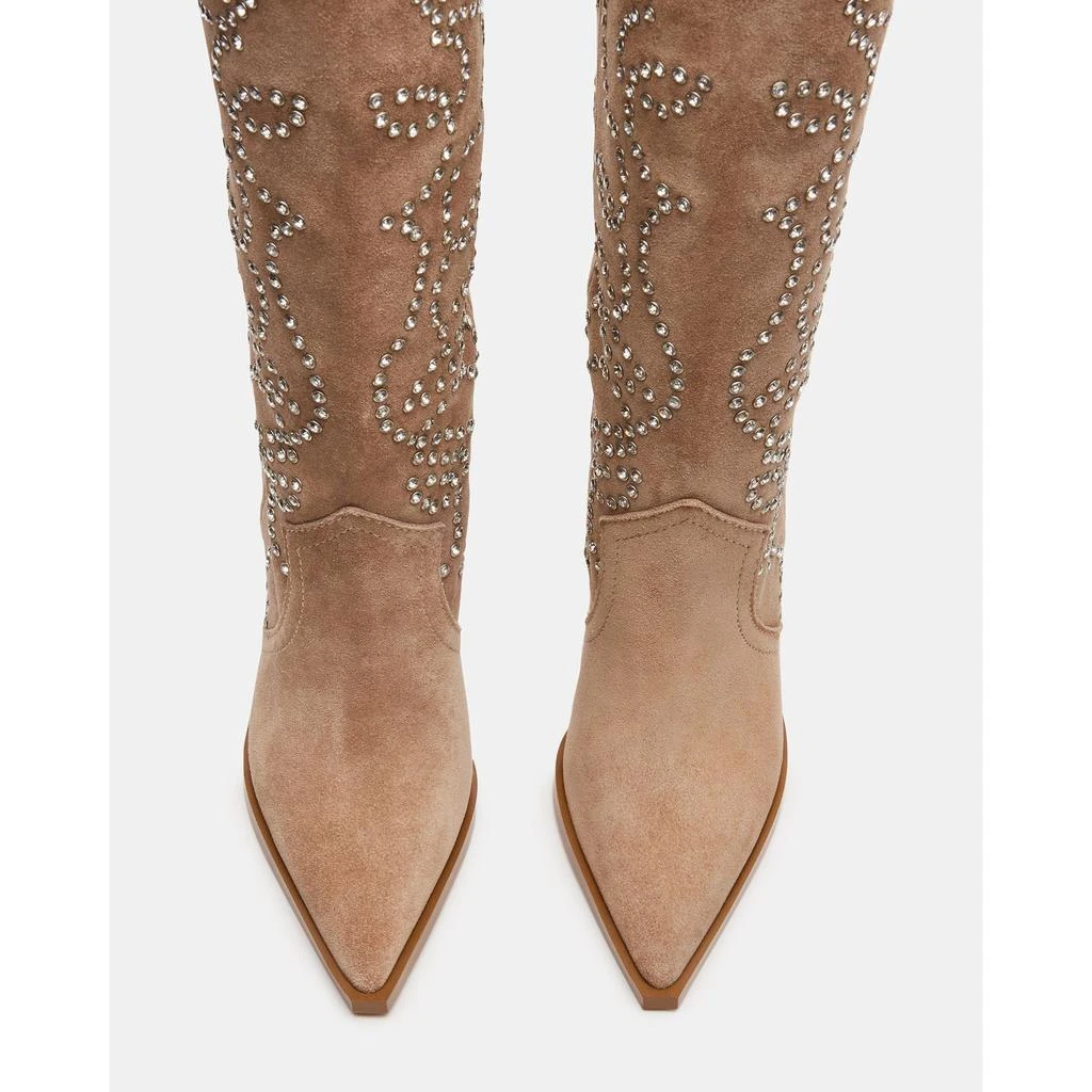 Steve Madden Tyrant Taupe Suede Rhinestones 5