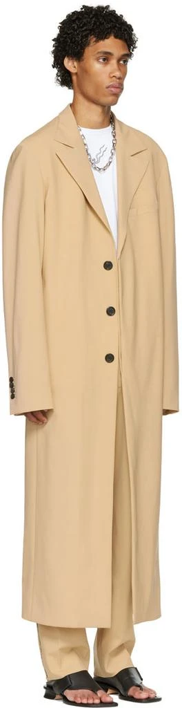 LU'U DAN Beige Straight Slim Coat 2