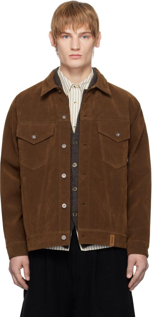 Wtaps Brown 01 Faux-Leather Jacket