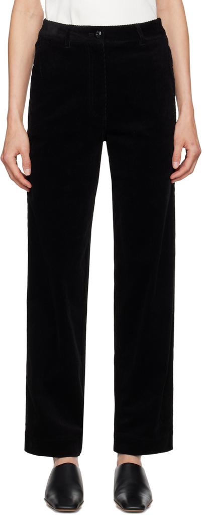 [NOTHING WRITTEN] Cotton drawstring pants (Black) ☆送料込☆ Nothing Written Black Cotton Drawstring Trousers - Leggings