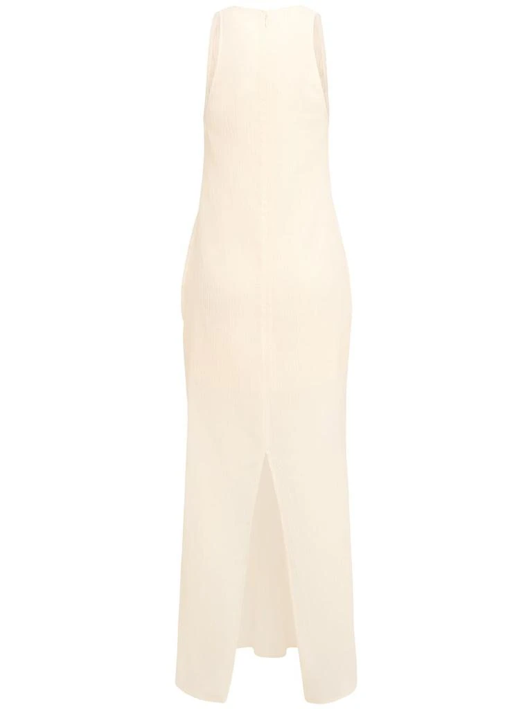 Totême Crinkled Cotton Blend Scoop Long Dress 3