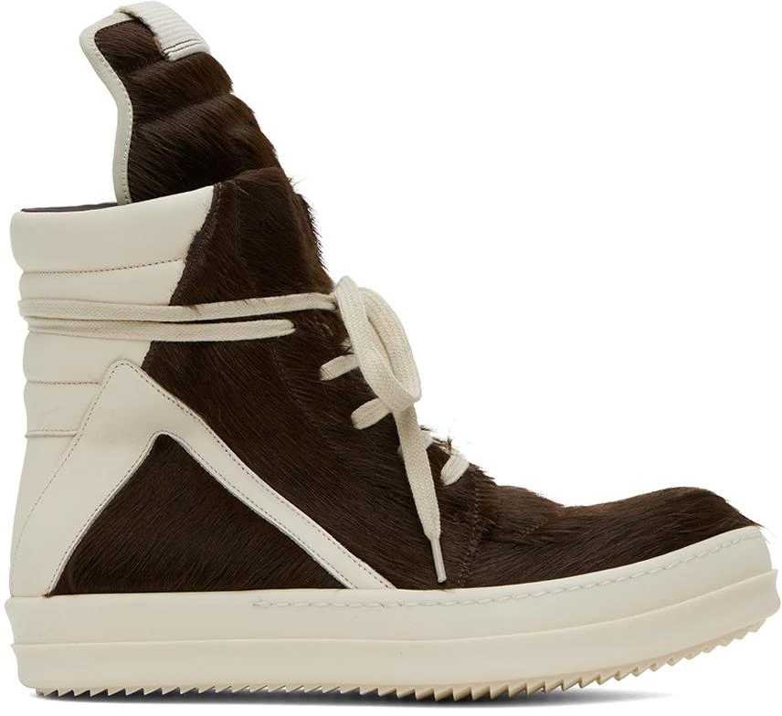 Rick Owens Brown Geobasket Sneakers 1