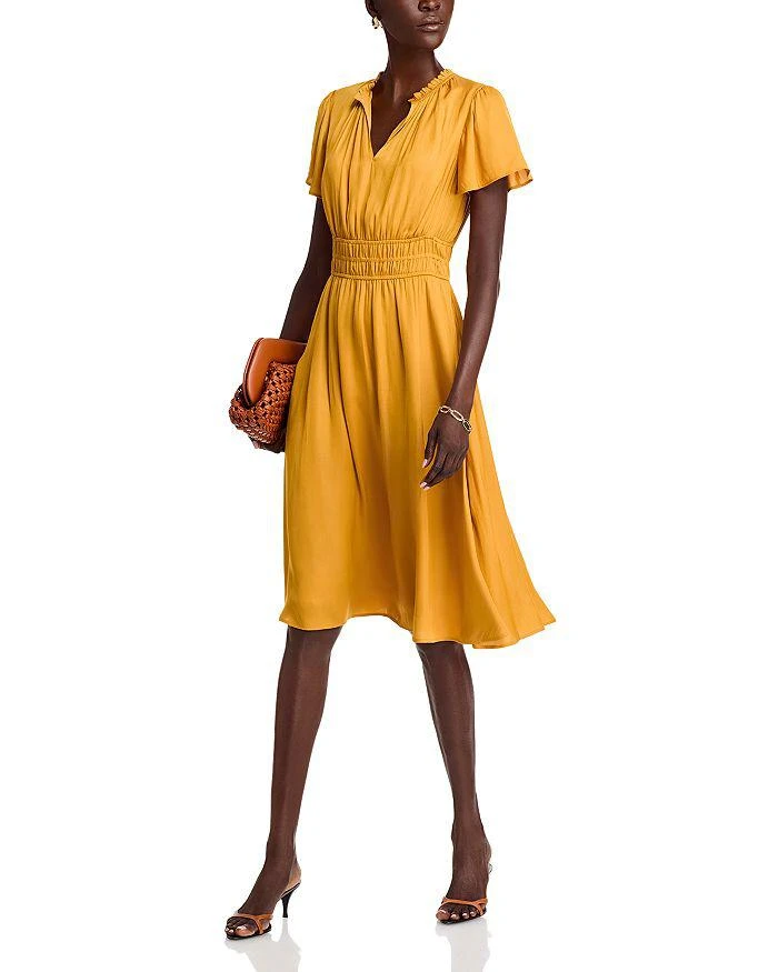 T Tahari Split Neck Midi Dress 3