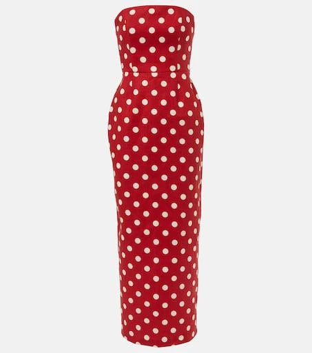 Shop Romeo polka-dot linen maxi dress on Sale at BeyondStyle – Get