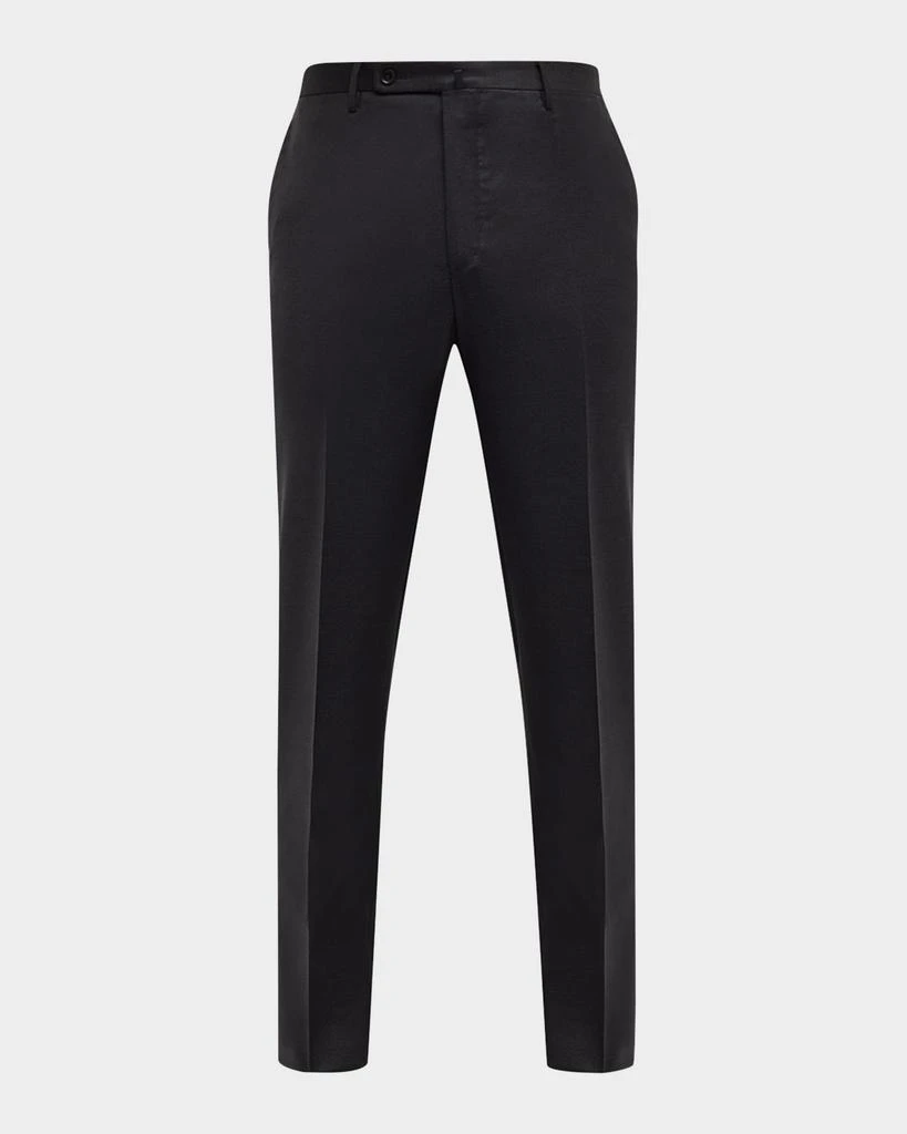 Incotex Ivory Men's Batavia Stretch Twill Dress Pants 1