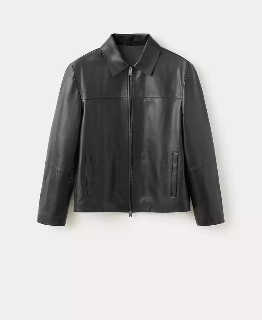 Mango Men
s Pockets Leather Jacket 5