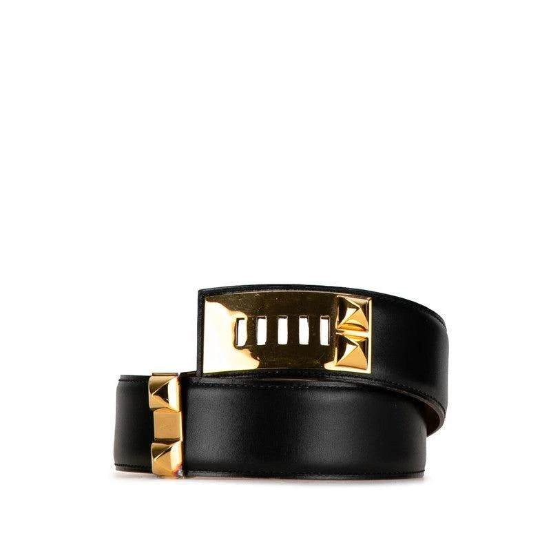 Hermes Hermes Collier de Chien Medor Belt Black Leather 1