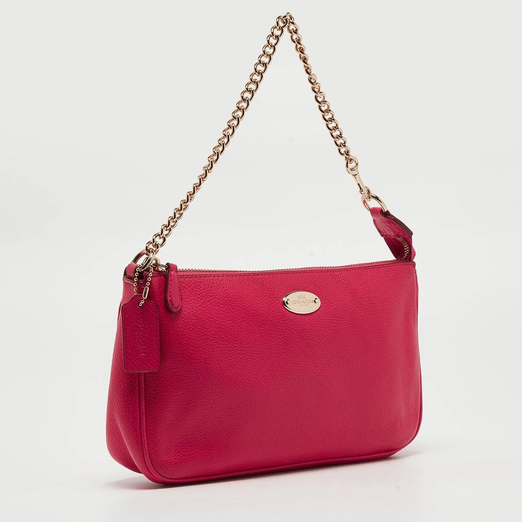 Coach Coach Hot Pink Leather Baguette Bag 3