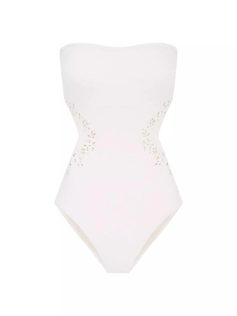 Peony Memoir Embroidered One-Piece Swimsuit 1