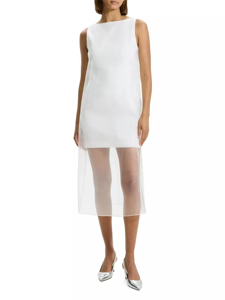 Theory Organza Overlay Midi Dress 2