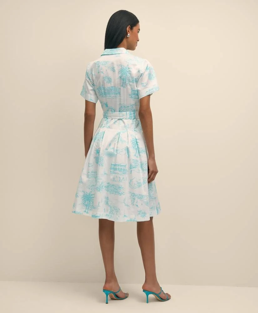 Brooks Brothers Supima® Satin Cotton Bermuda Toile Shirt Dress 4