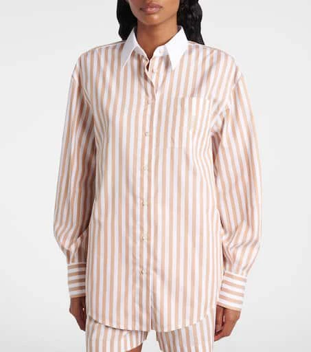 Brunello Cucinelli Striped cotton and silk shirt 6