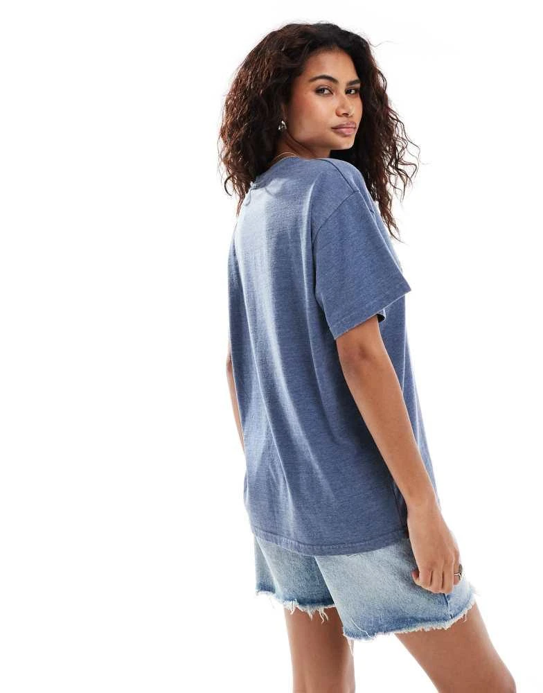 Daisy Street Daisy Street relaxed t-shirt in washed blue with dolphin graphic 3